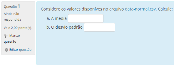 Questão contendo um arquivo gerado internamente para download. 